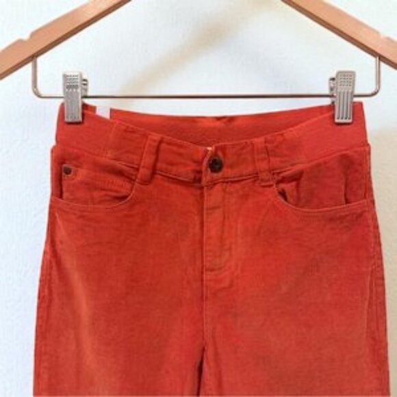 NWT Jacadi Corduroy Warm Cotton Casual Griffon Pants in Maple Orange - Picture 3 of 10